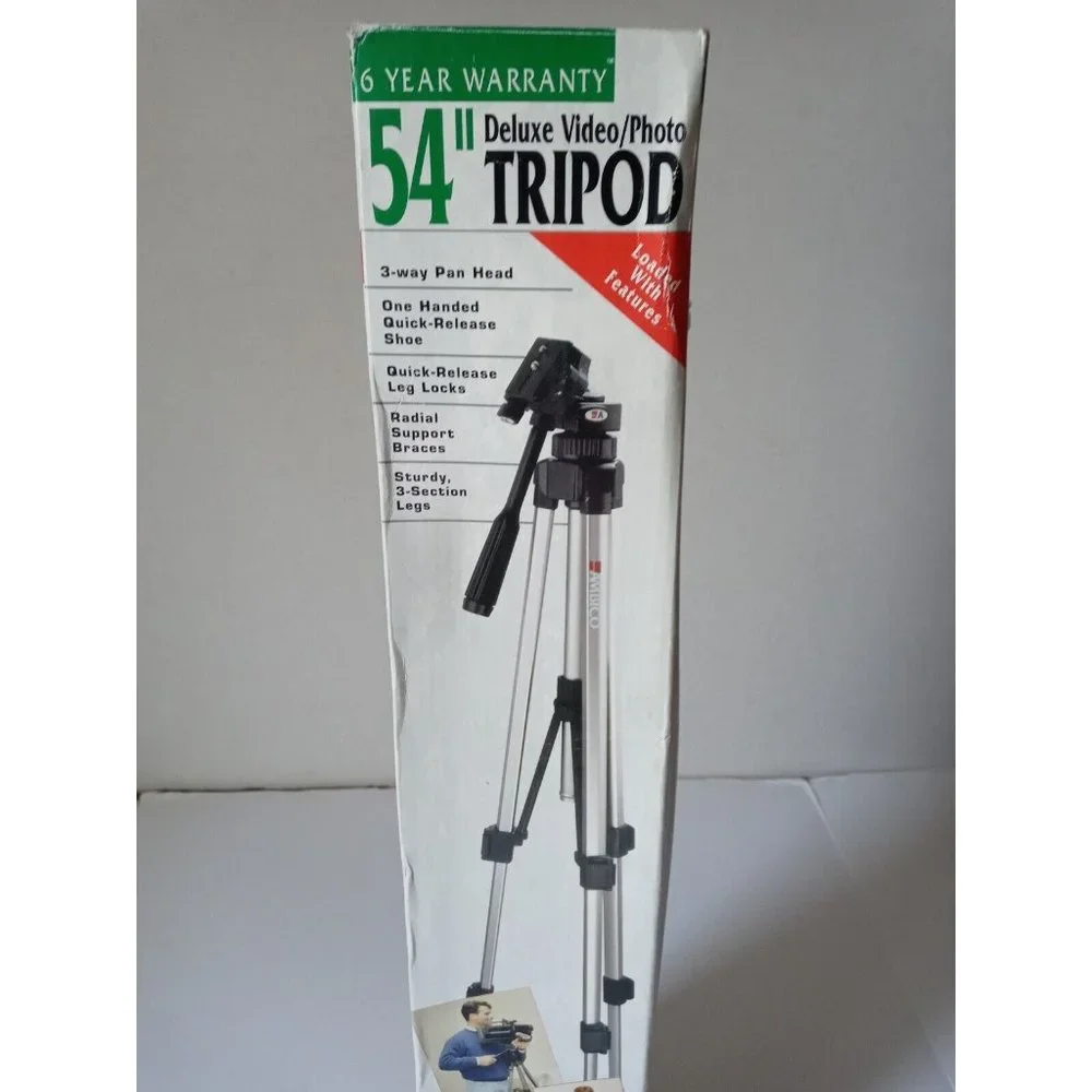 Ambico 54” Deluxe Ultra Light Weight Video/Photo Tripod